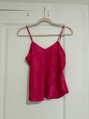 Pink Cami with floral details on straps